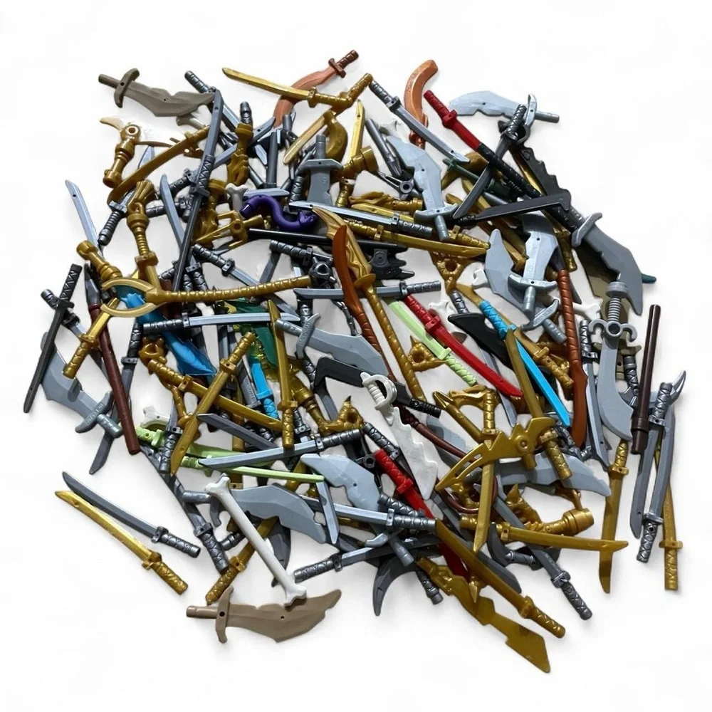 LEGO Ninjago Weapon Lot – 100+ Swords, Axes, Spears & Blades Minifigure